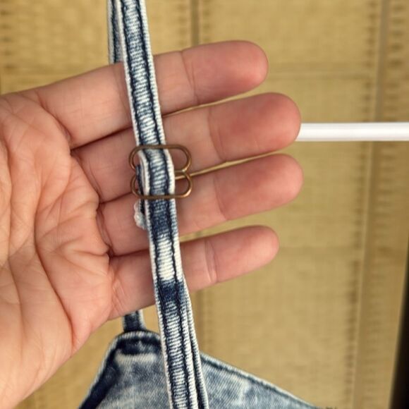 Project Rebel Denim romper adjustable straps cotton size extra large - Picture 5 of 10